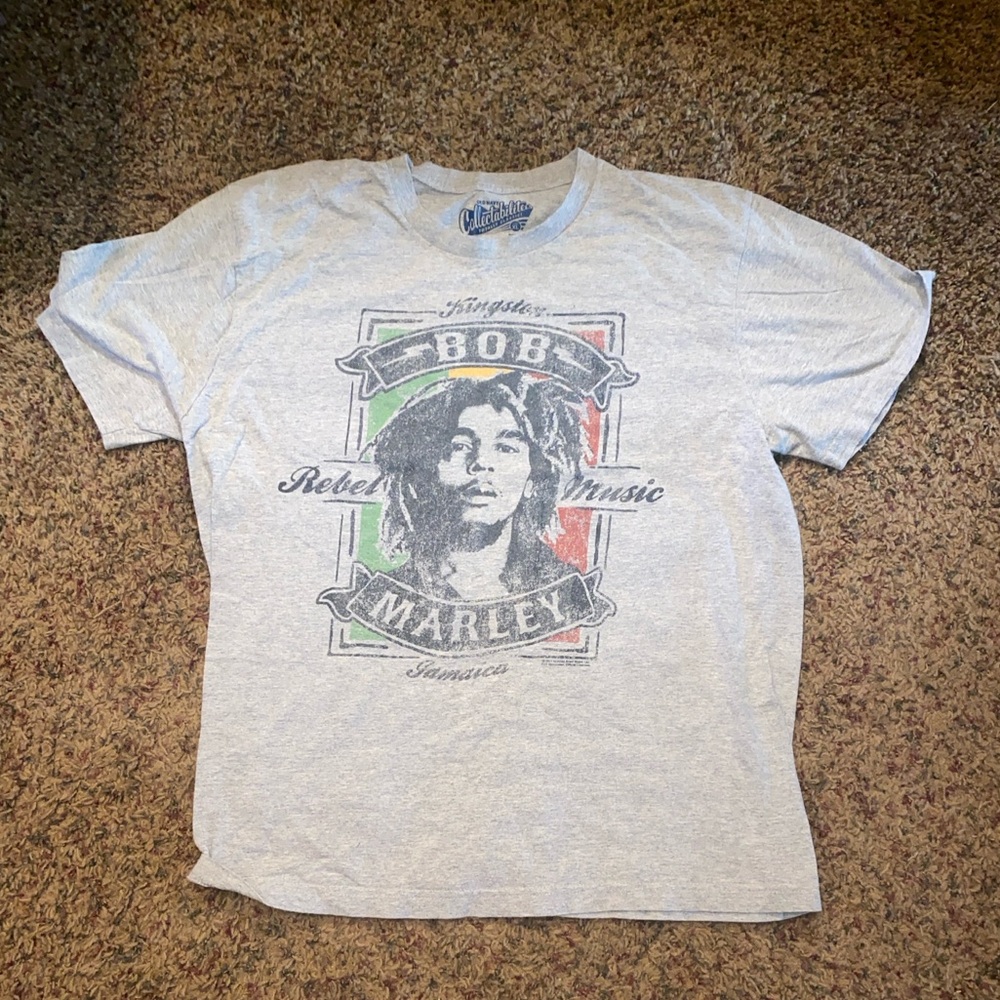 Bob Marley Graphic Gray T-Shirt